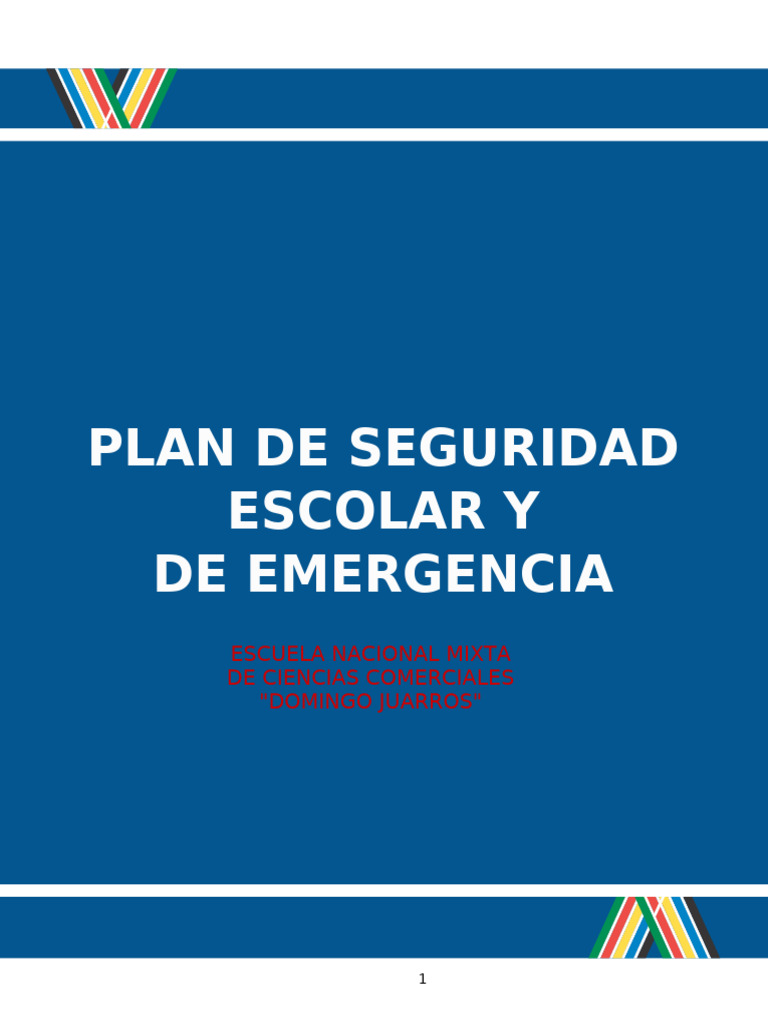 Plan de Emergencia Escolar 2024 Juarros | PDF | Comunidad | Maestros