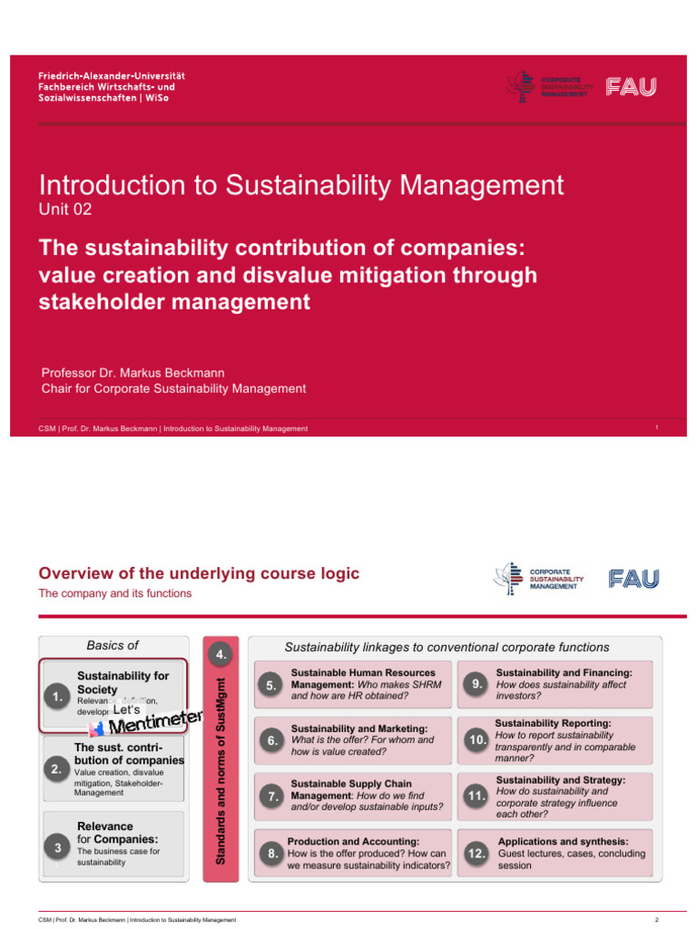 Corporate Sustainability Management Overview | PDF | Sustainability ...