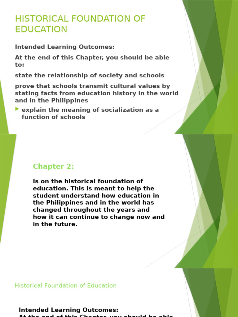 Historical Foundations of Education | PDF | Schools | Socialization