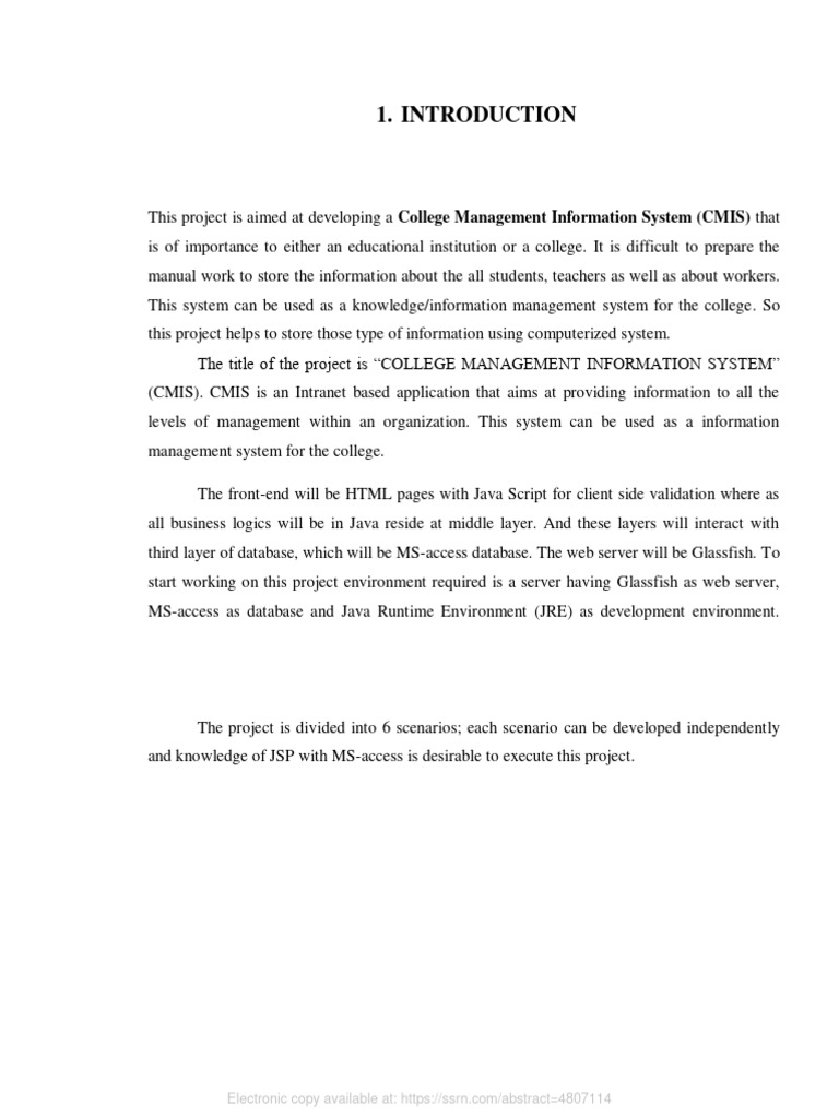 College Management Information System SRS | PDF | Software Testing ...