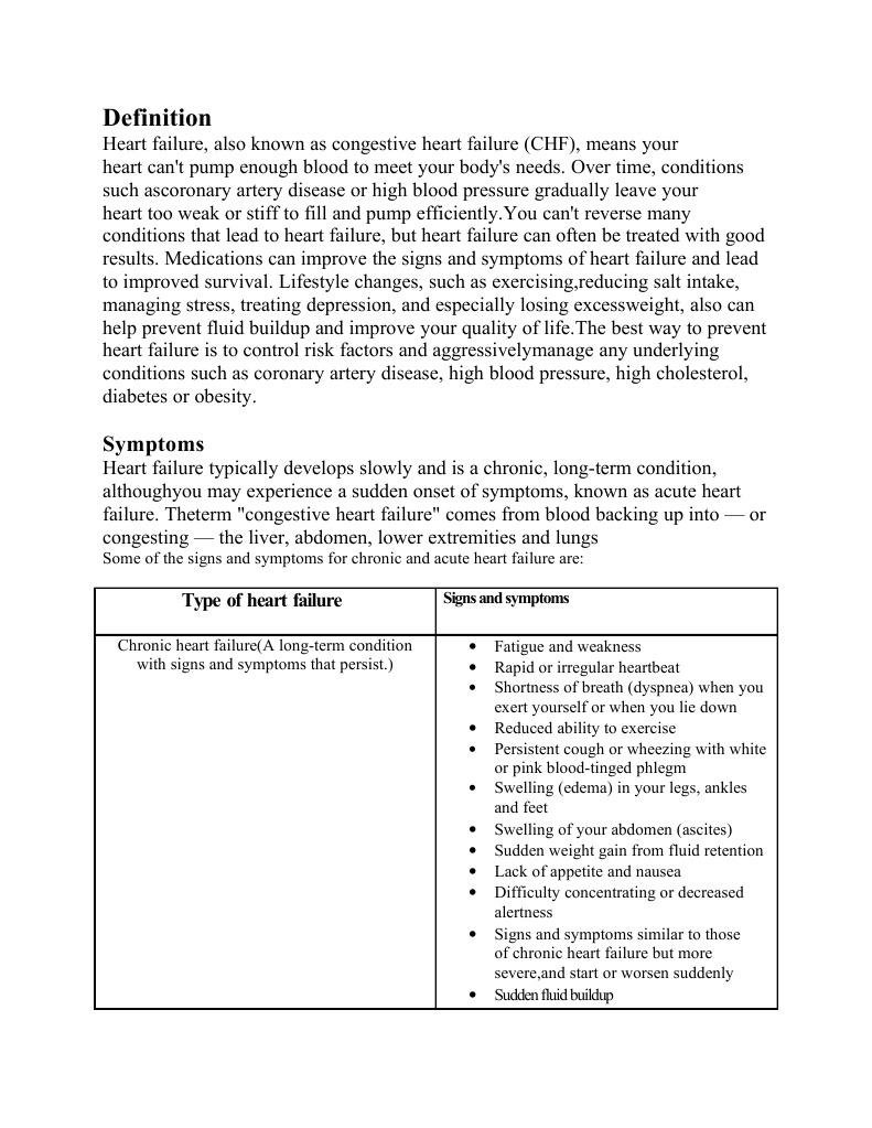 Understanding Heart Failure Symptoms | PDF | Wellness