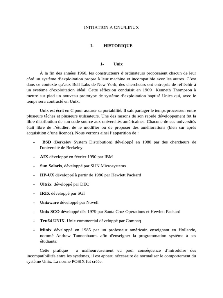 Introduction à GNU/Linux | PDF | Distribution Linux | Linux