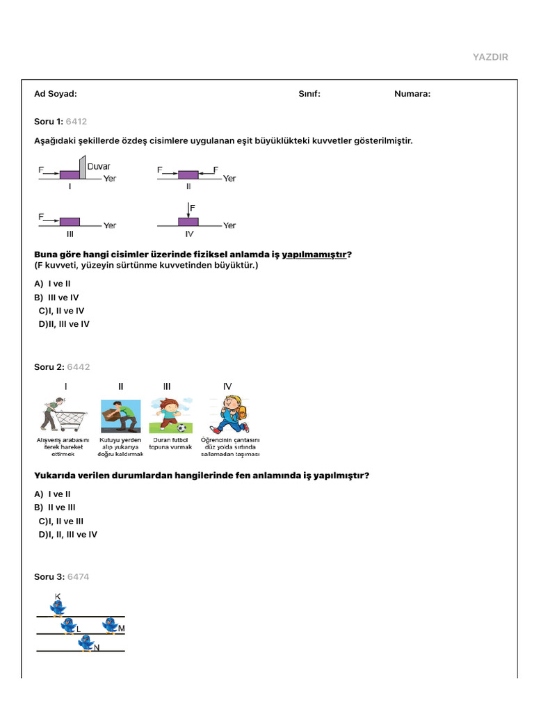 Test Yazdır | PDF