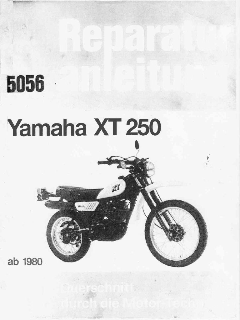 Yamaha XT250 3Y3 Werkstatthandbuch 5056 | PDF