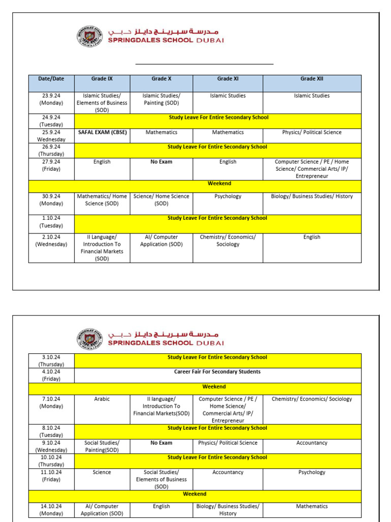 RBSE Half Yearly Exam Schedule 2024-25 | PDF | Science
