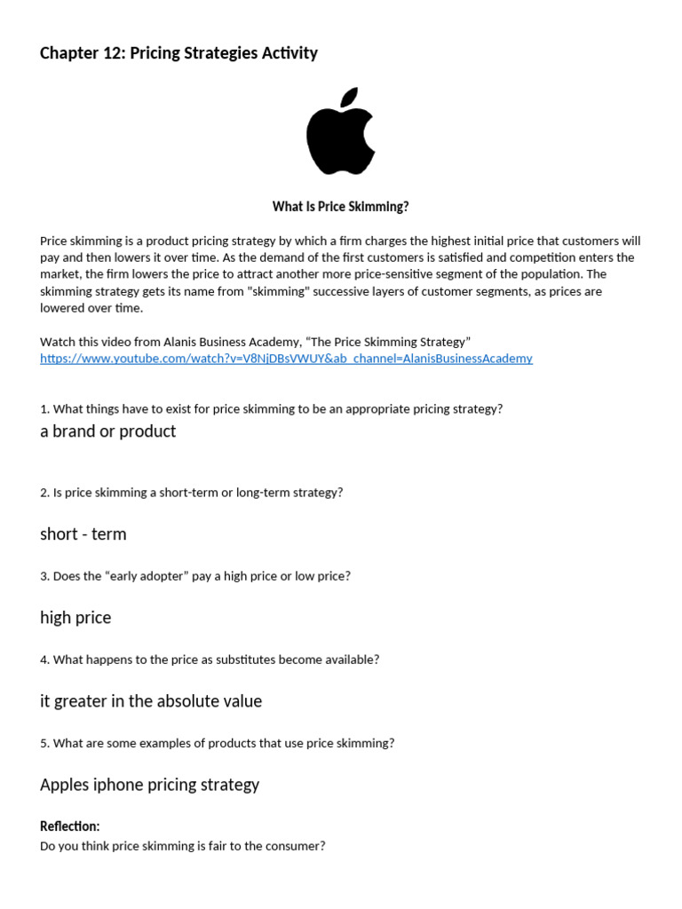 Understanding Price Skimming Strategy | PDF | Pricing | Market (Economics)