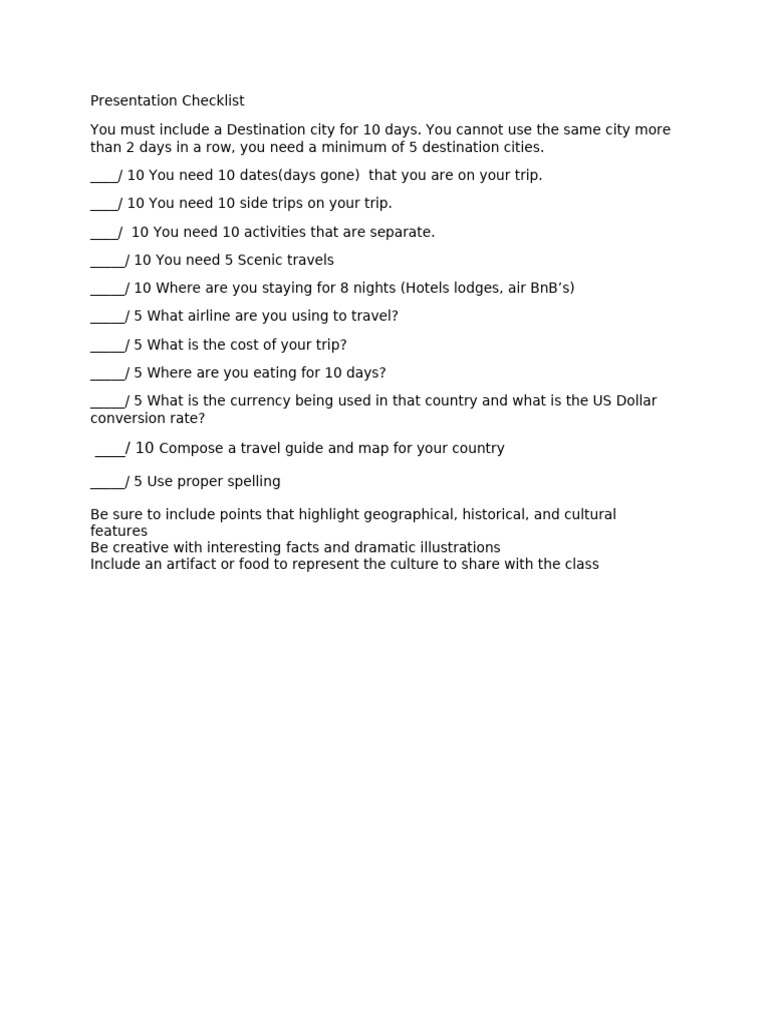 Presentation Checklist+ | PDF