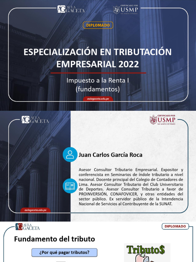 Fundamentos del Impuesto a la Renta 2022 | PDF | Estatuto de ...
