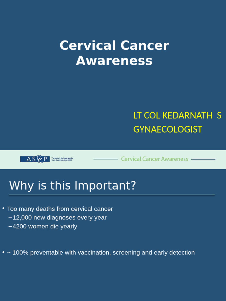 Cervical Cancer Awareness and Prevention | PDF