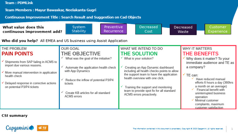 SAMPLE-SAP LE Problem Statement & Solution Idea | PDF