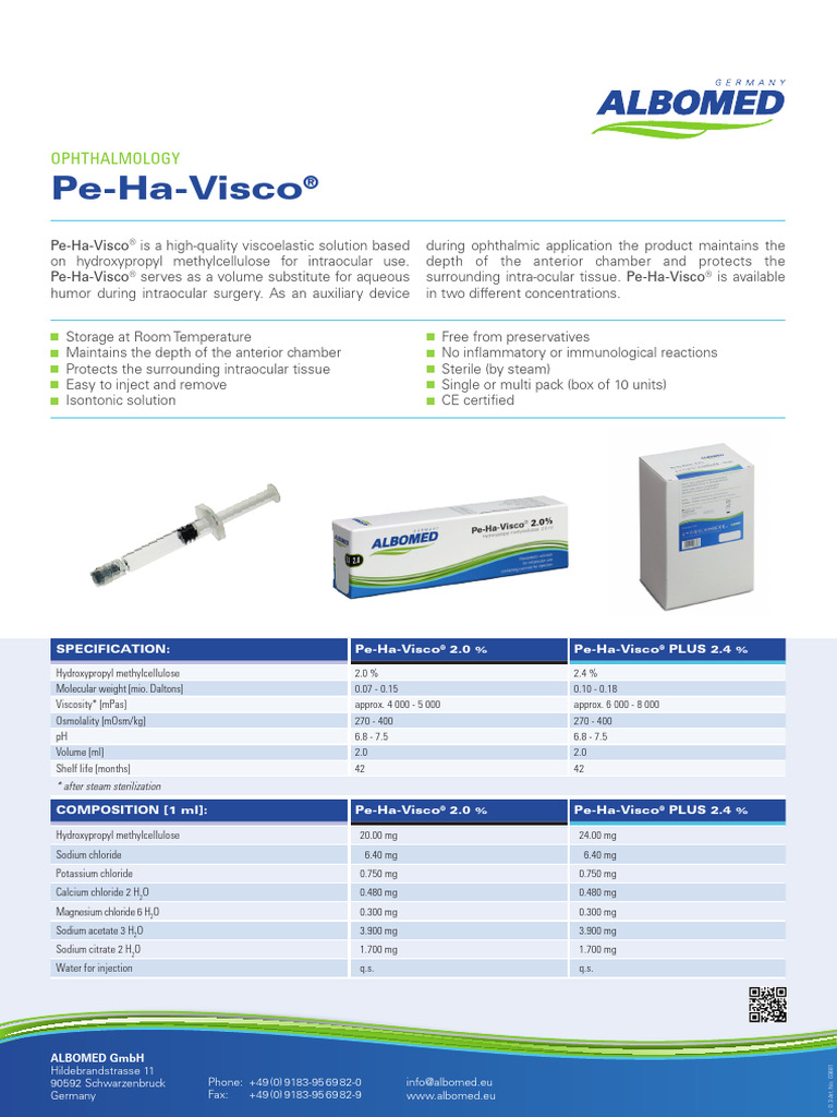 Albomed DS PeHaVisco V03web | PDF | Magnesium | Sodium
