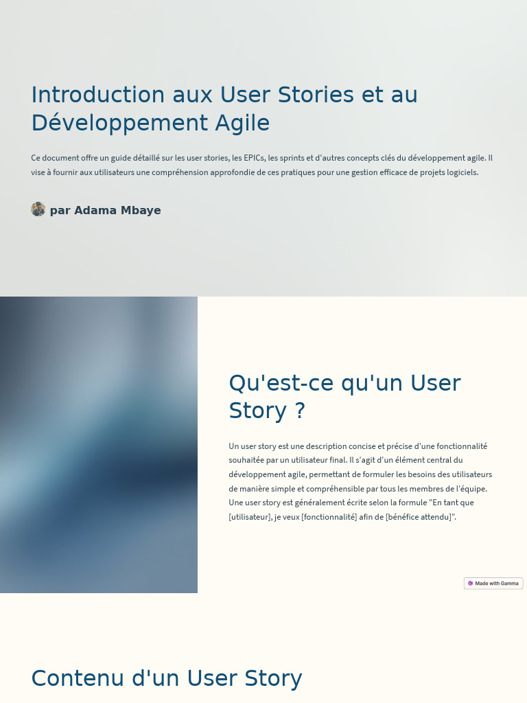 Introduction Aux User Stories Et Au Developpement Agile | PDF ...