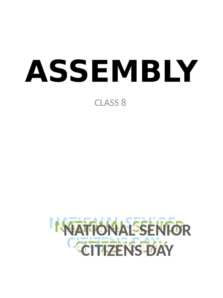 Assembly: Class 8 | PDF