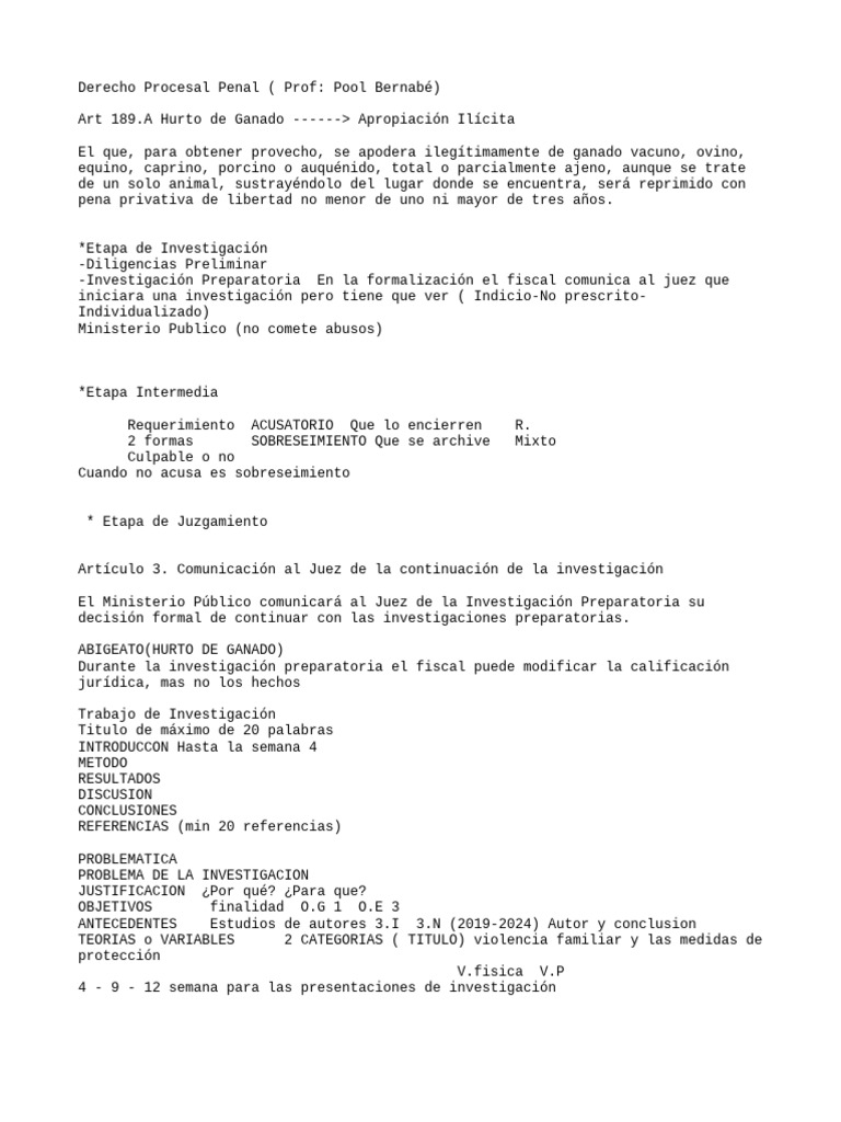 Derecho Procesal Penal (Prof Pool | PDF | Fiscal | Debido al proceso