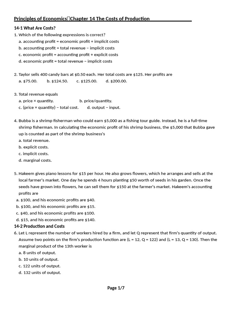 Average Fixed Cost Analysis | PDF | Average Cost | Marginal Cost