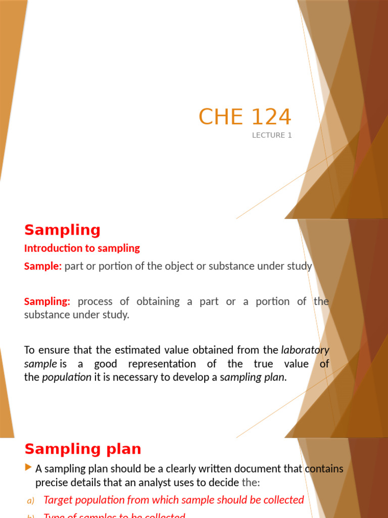 Sampling Methods and Preparation Techniques | PDF | Sampling ...