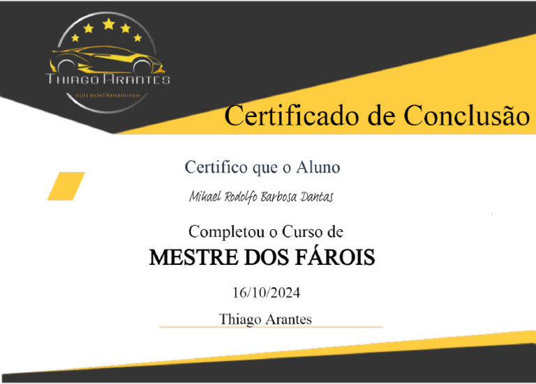 Certificado de Mestre Dos Farois-Signed | PDF