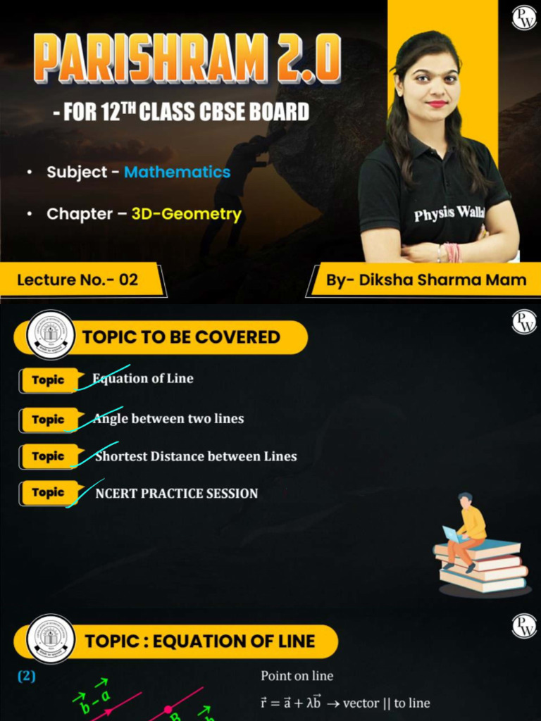 3D - Geometry 02 - Class Notes | PDF