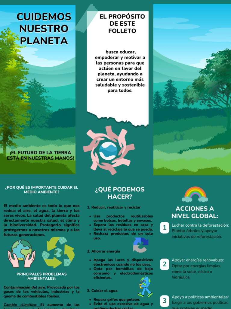 Folleto para Cuidar el Medio Ambiente | PDF | Entorno natural ...