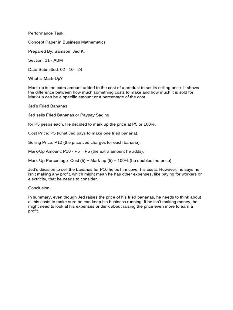 Business Math PT | PDF