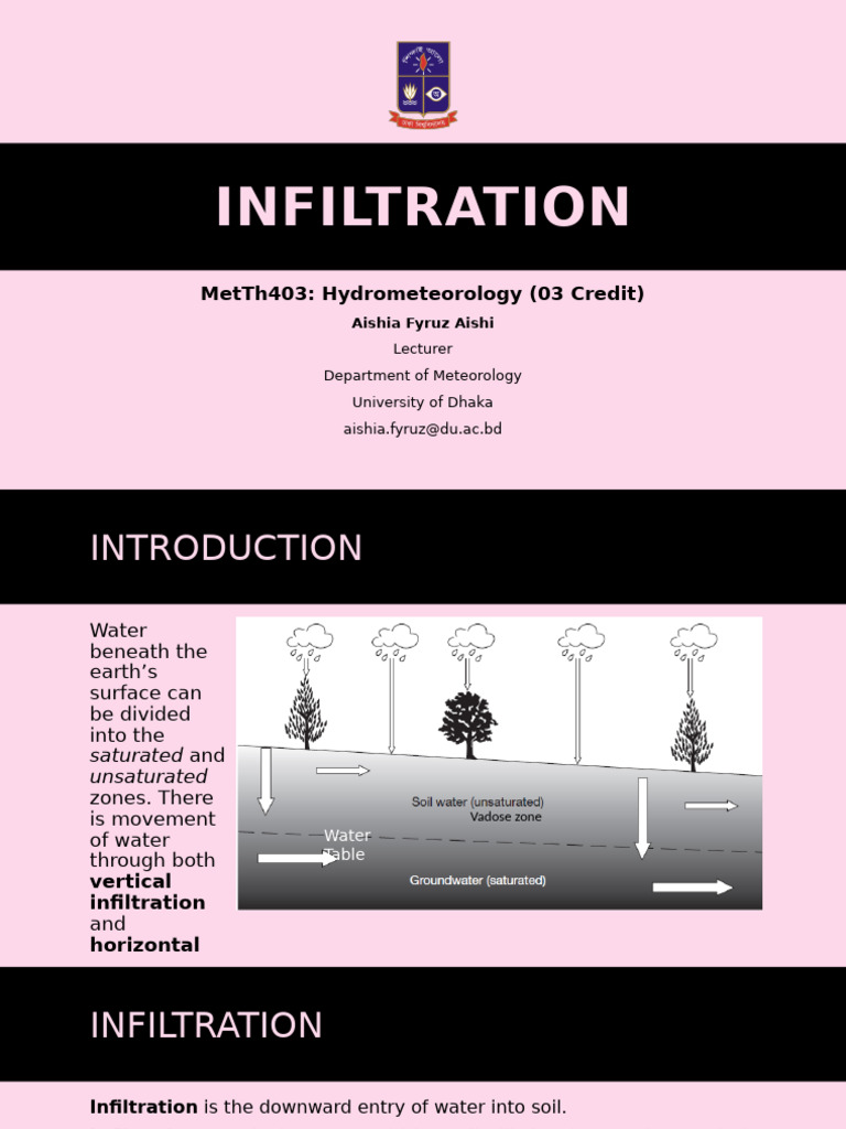 Understanding Soil Infiltration Dynamics | PDF | Porosity | Soil