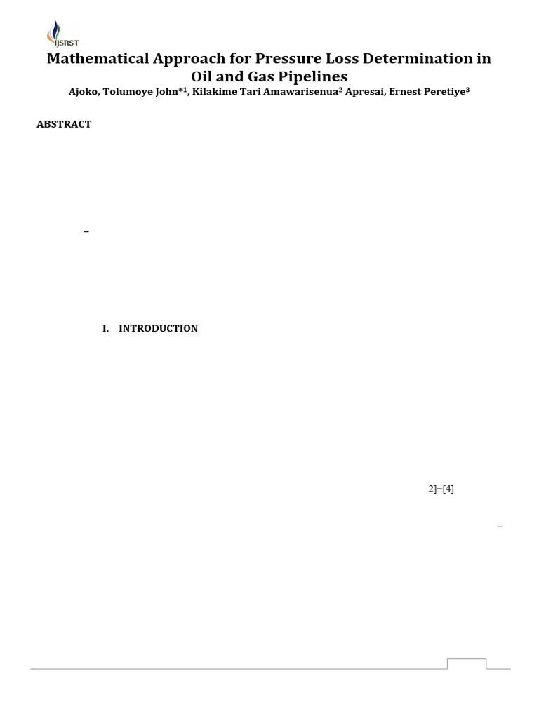 Mathematical Approach For Pressure Loss | PDF | Flow Measurement ...