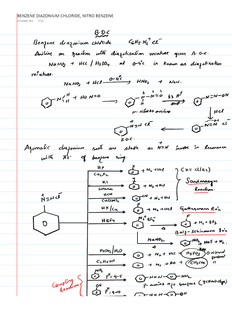Benzene Diaz. Chloride & Nitrobenz. | PDF