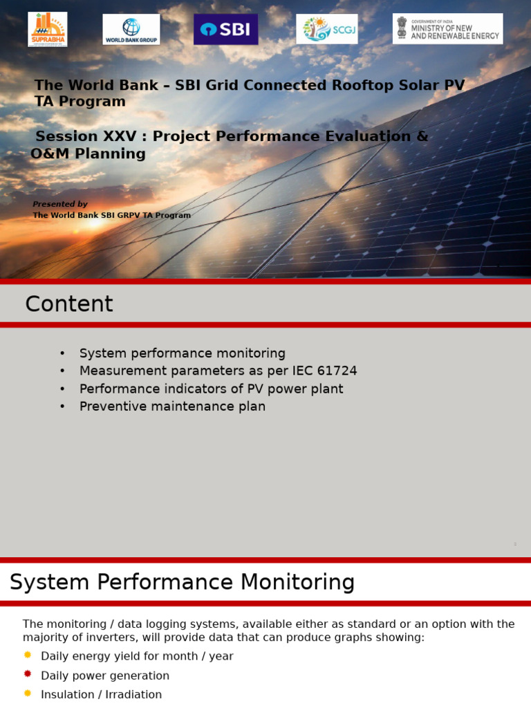 Solar PV Performance Evaluation Guide | PDF | Photovoltaic System ...