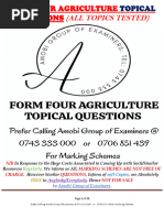 KCSE 2025 Agriculture Paper 1 | PDF | Agriculture | Botany
