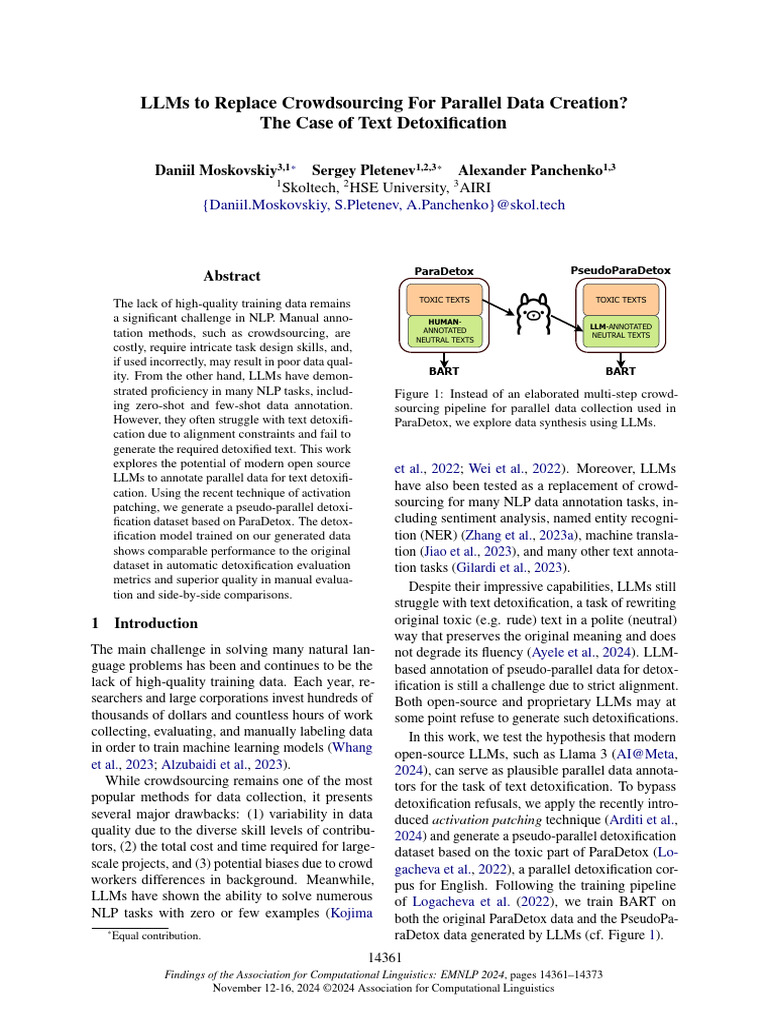 LLMs for Text Detoxification Annotation | PDF | Cognitive Science ...