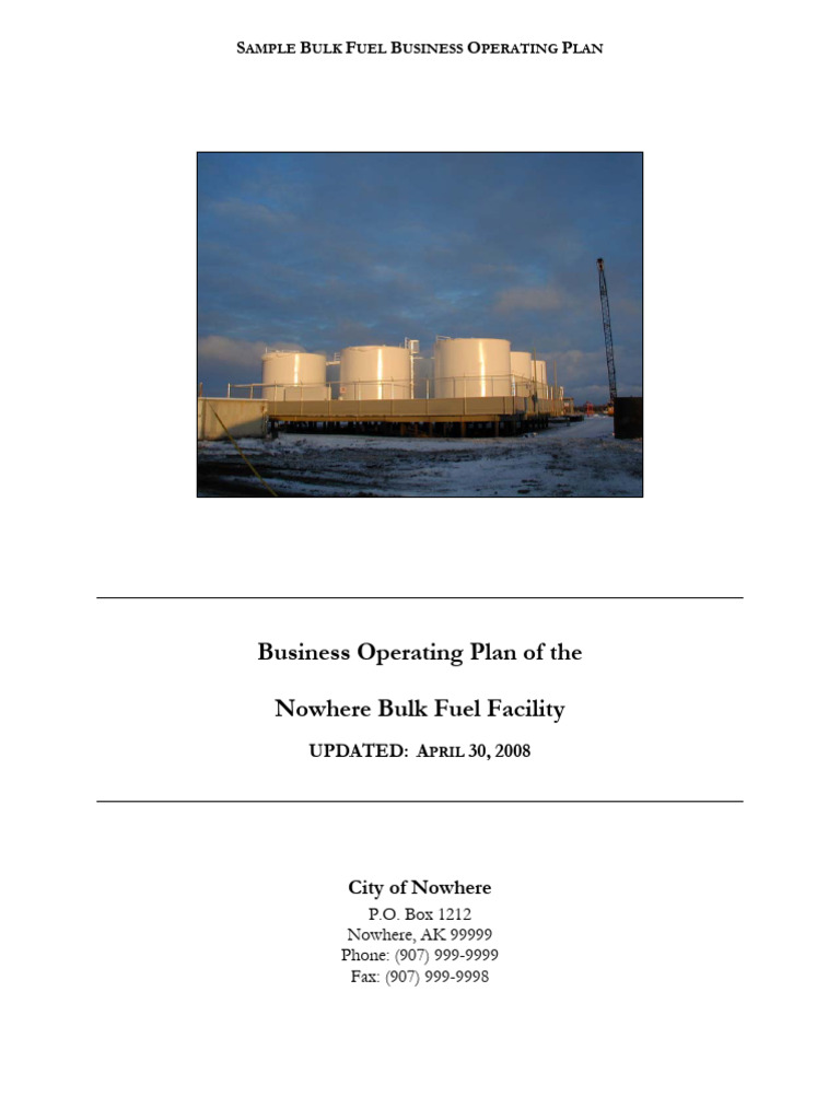 Bulk Fuel Facility Plan | PDF | Expense | Banks