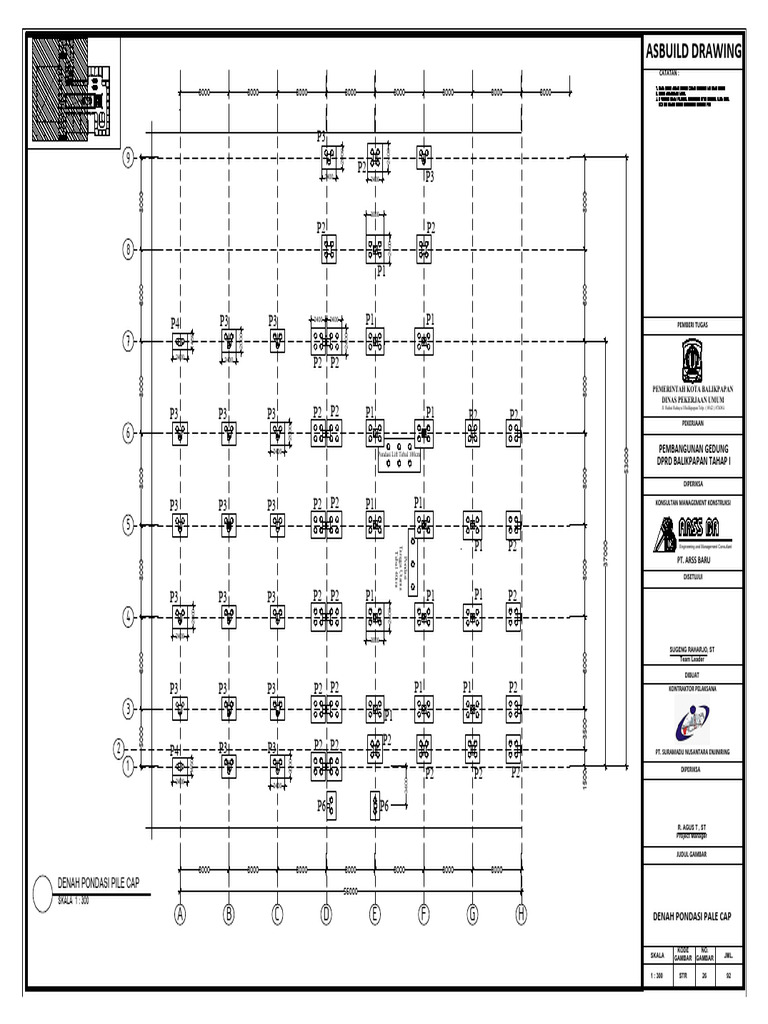 26.DENAH PONDASI PILECAP | PDF