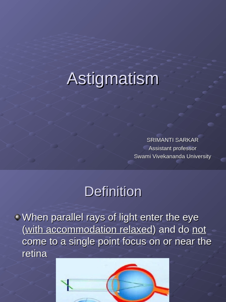 Astigmatism 1 | PDF | Visual Acuity | Myopia