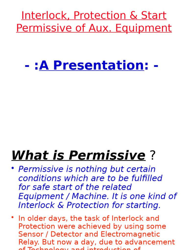 Boiler Feed Pump Permissive Interlock | PDF