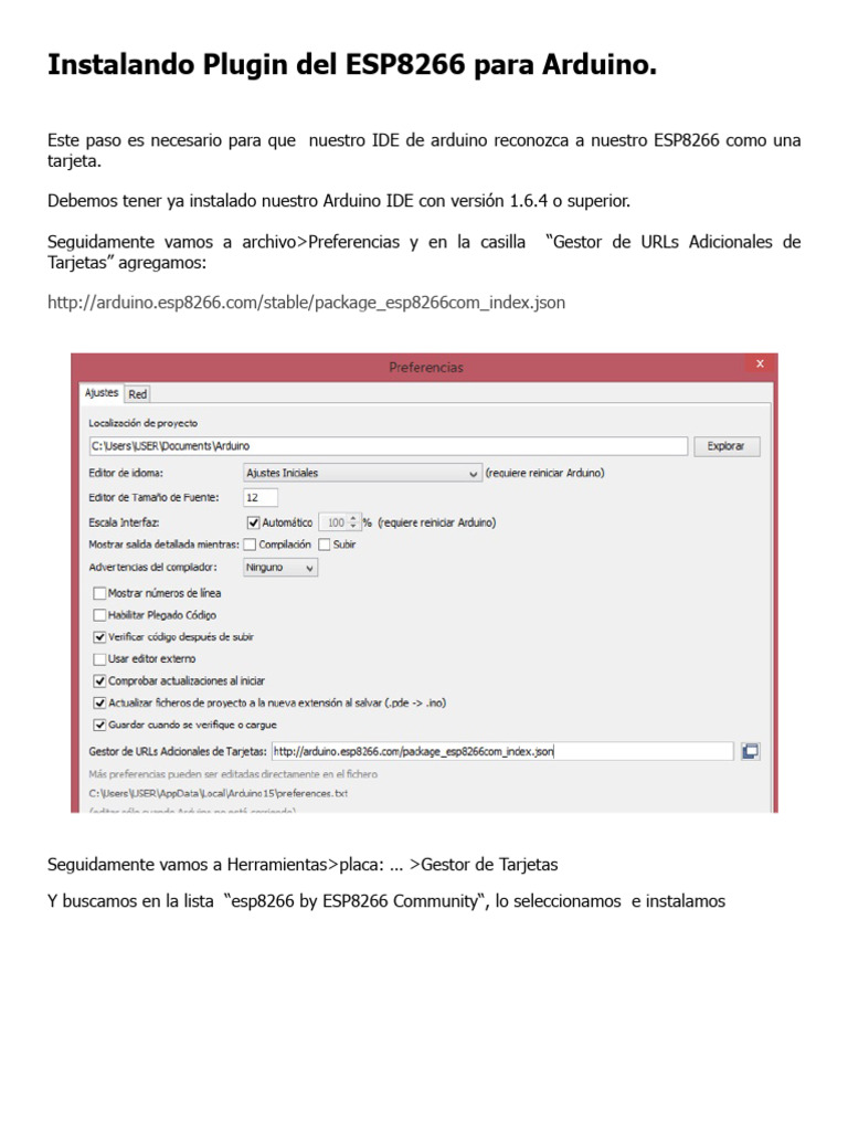 Usando ESP8266 Con El IDE de Arduino | PDF