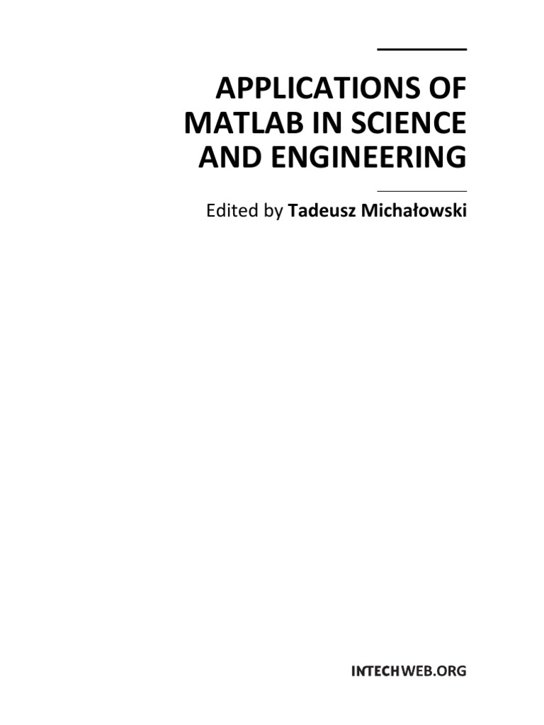 Applications of MATLAB in Science and Engineering PDF Chemical