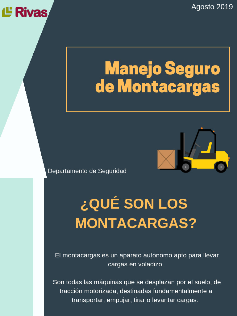 Seguridad en el Manejo de Montacargas | PDF | Máquina elevadora | Vehículos