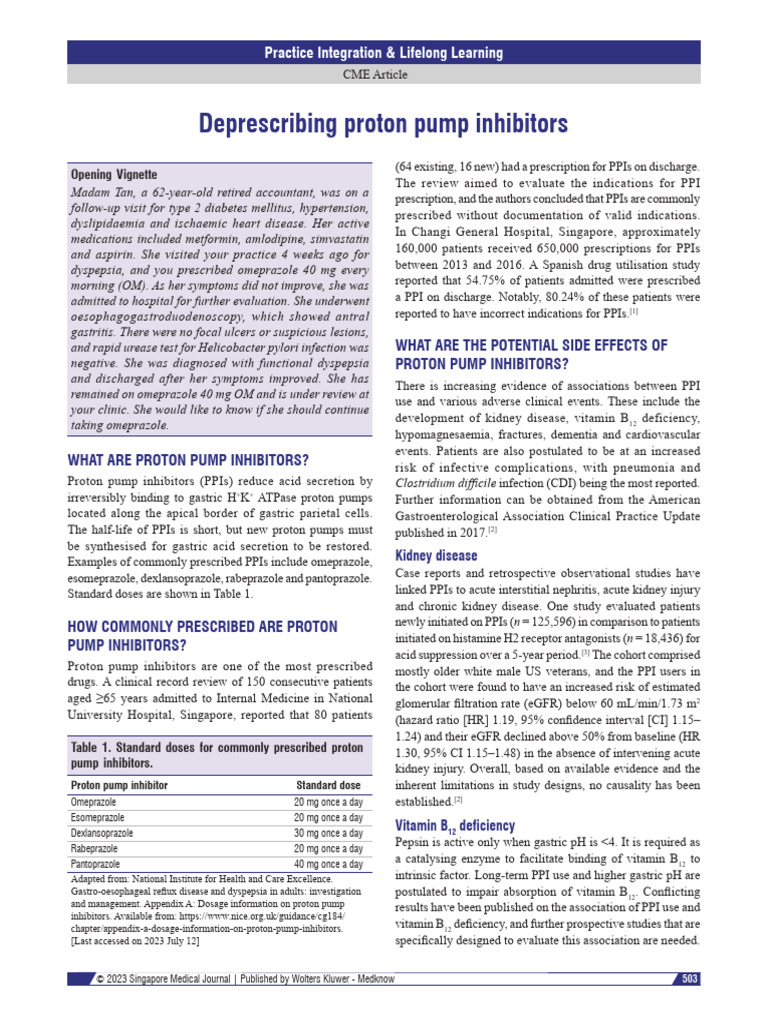 Deprescribing Proton Pump Inhibitors | PDF | Nonsteroidal Anti ...