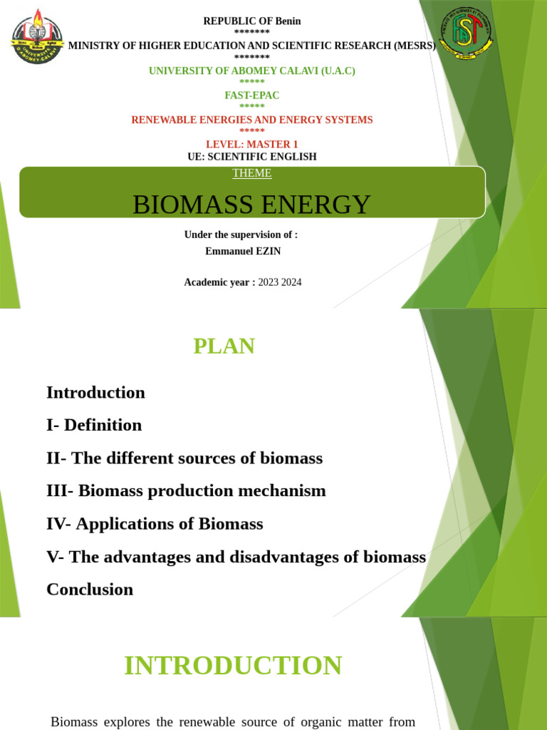 Advantages and Disadvantages of Biomass | PDF