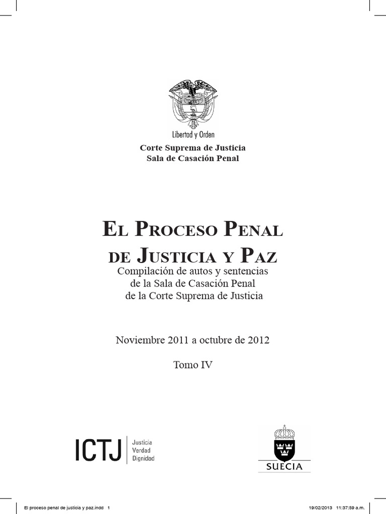 El Proceso Penal de Justicia y Paz | PDF | Apelación | Mandato