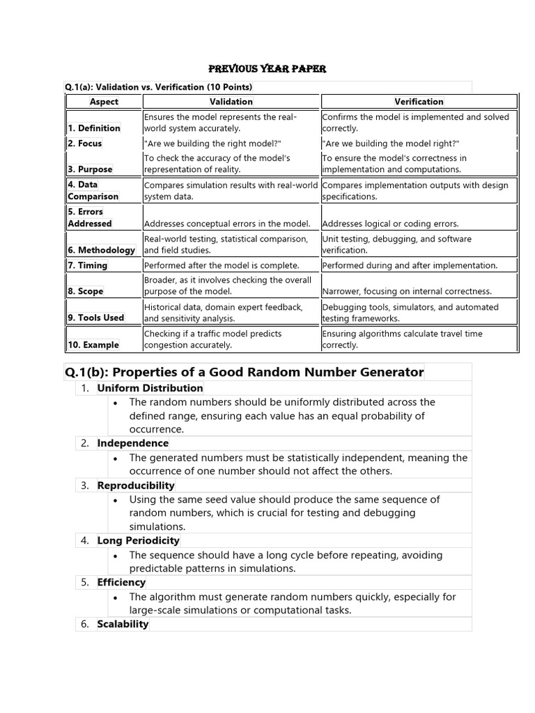 Validation vs. Verification in Modeling | PDF | Mathematical Model ...