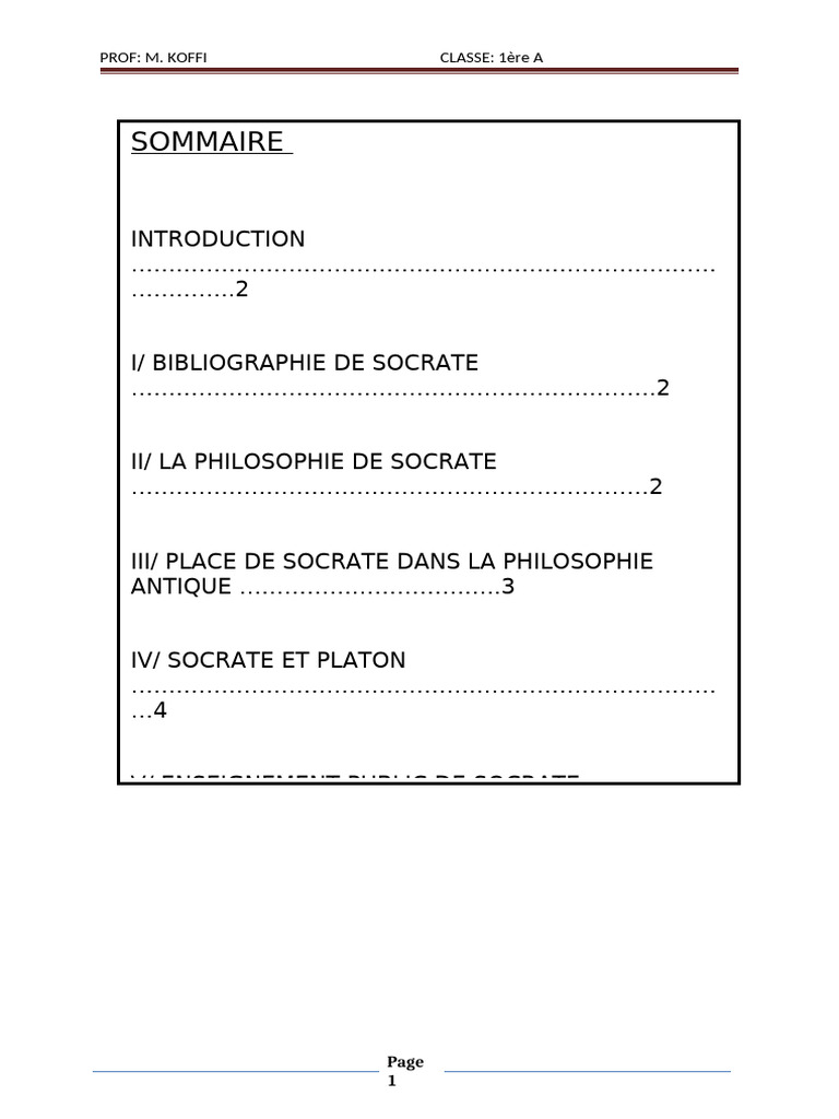 Socrate : Philosophie et Influence | PDF