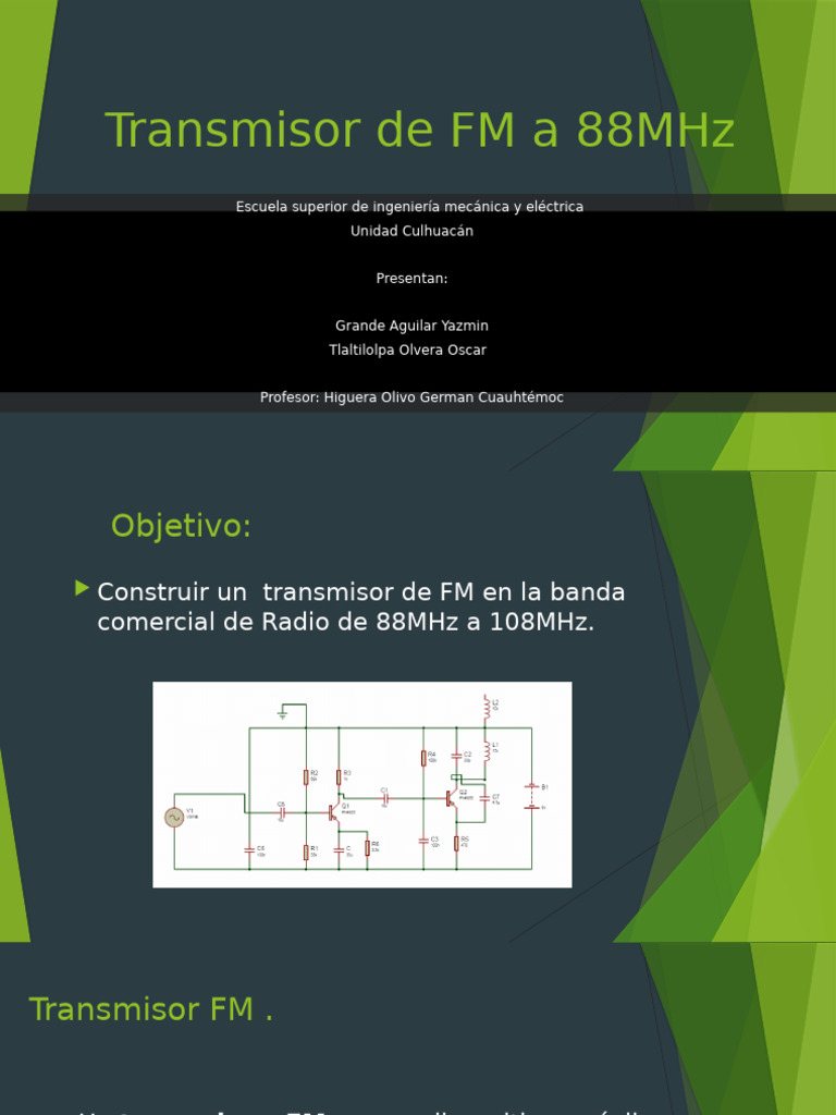 Transmisor FM de 88MHz: Diseño y Pruebas | PDF