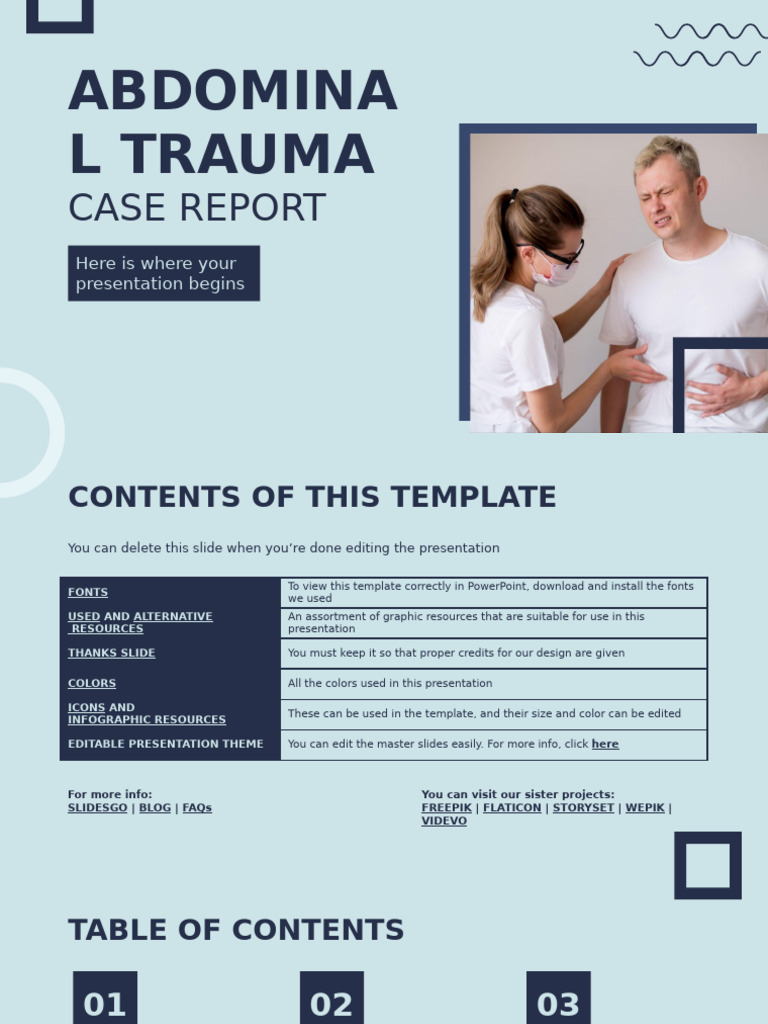 Abdominal Trauma Case Report by Slidesgo | PDF | Medical Diagnosis ...