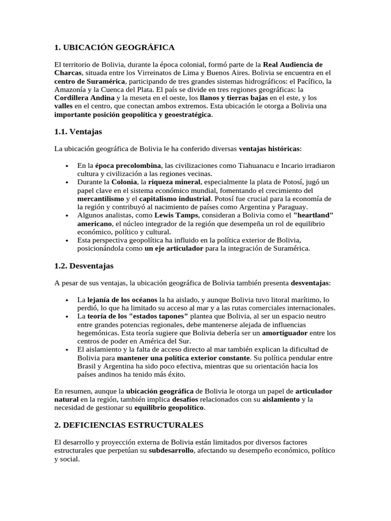 Desafíos y Oportunidades de Bolivia | PDF | Bolivia | Neoliberalismo