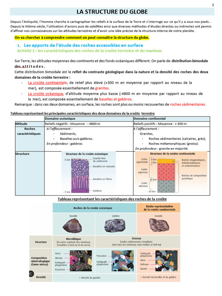 Comprendre la structure du globe terrestre | PDF | Sismologie ...