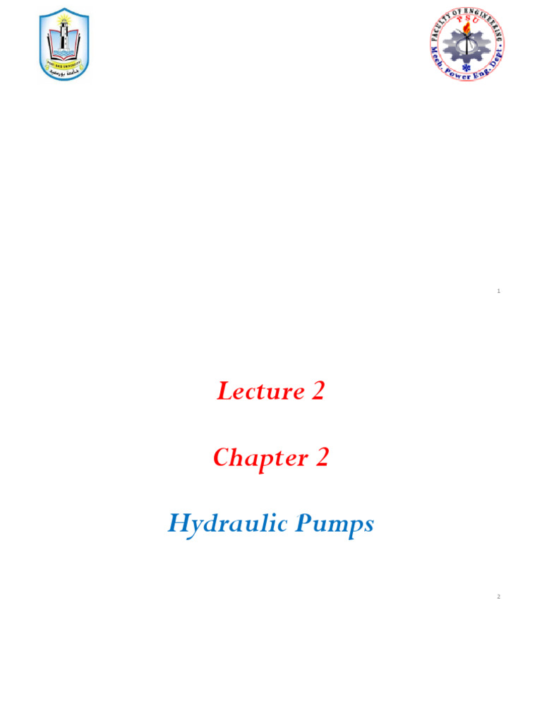 Hydraulic Pump Overview and Analysis | PDF | Pump | Flow Measurement