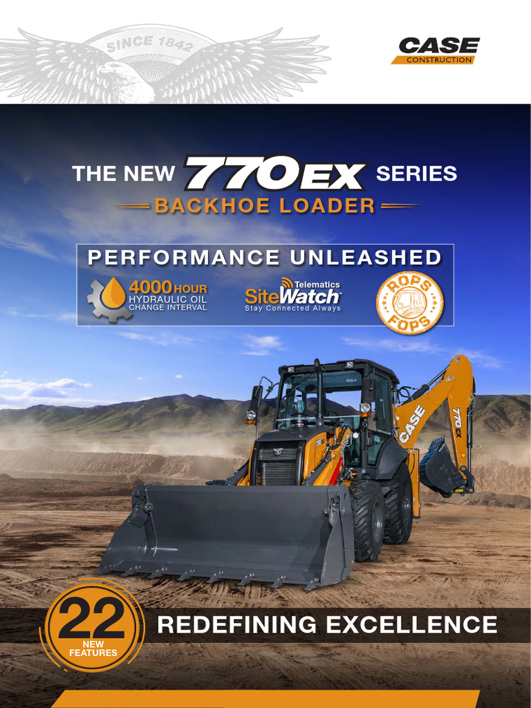 770EX Backhoe Loader Features Overview | PDF | Loader (Equipment ...