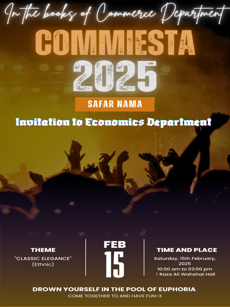 Economics Department Fresher Invitation | PDF