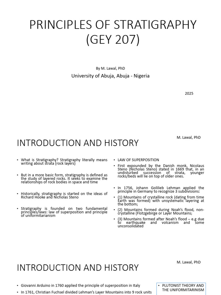 Steno's Principles of Stratigraphy Explained | PDF | Stratigraphy ...